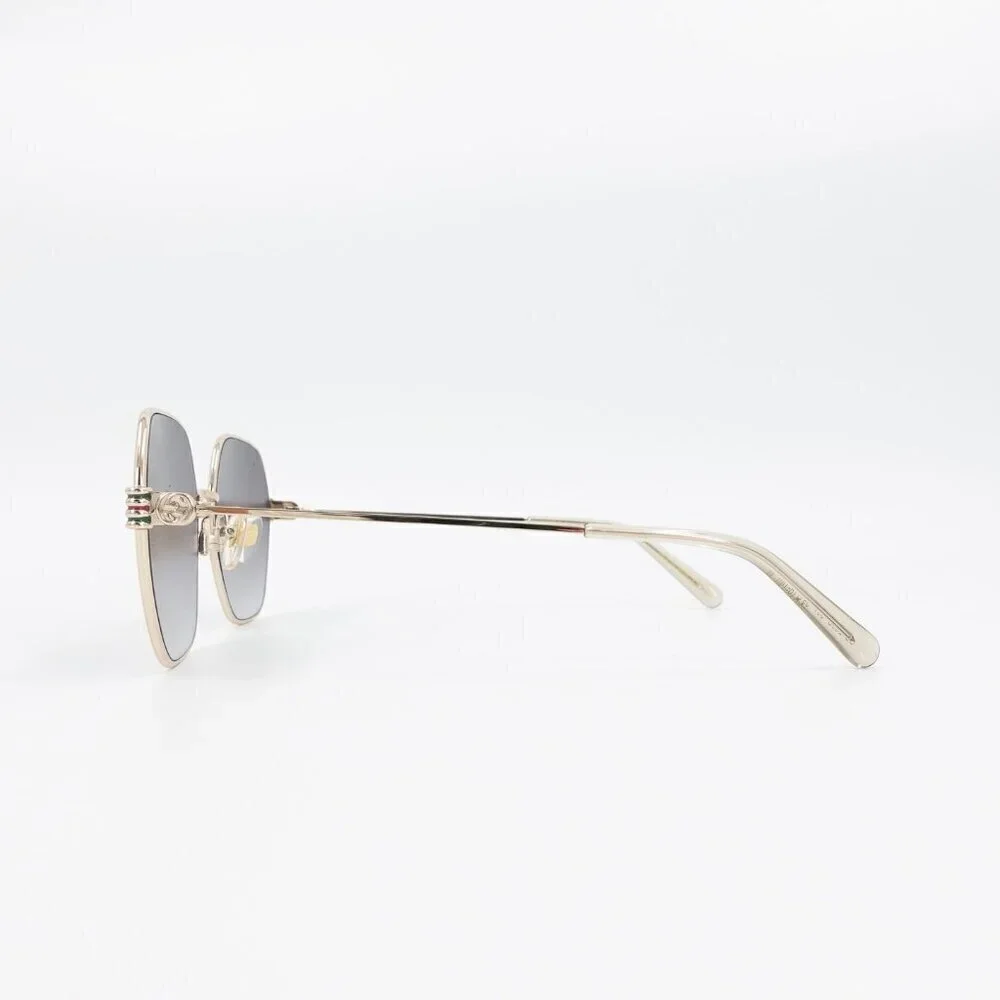 Gucci GG1285 Square Sunglasses Gold Gray OS